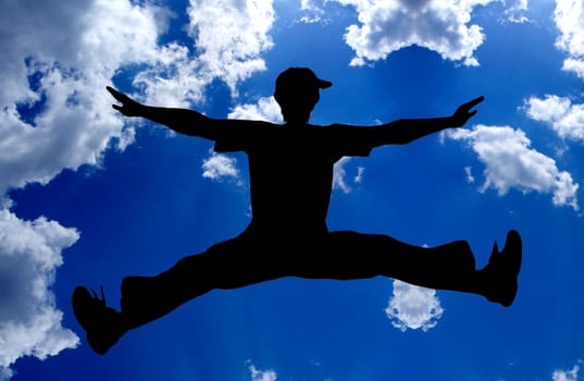 Flying Boy Blue