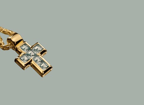Cross pendant - jewelry - gray