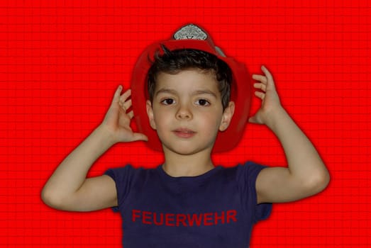 Firefighter with broken helmet * doesn't matter * this version with lettering on the shirt