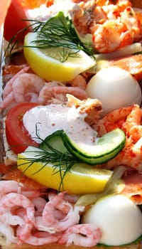 Fish platter with crabs,fast food on board :-)