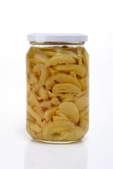 Mushrooms in a jar