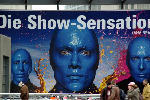 Poster at Potsdamer Platz station just snapped while driving in the car,because it's so nice and blue. A bit blurry but it has something - I think. ***
