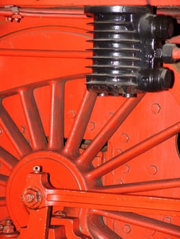 Wheel of a steam locomotive
