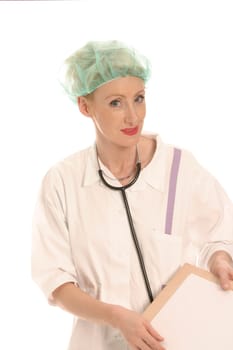 Nurse with notepad