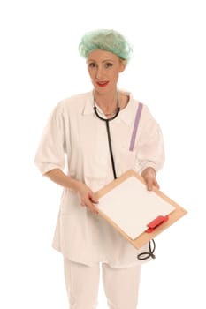 Nurse with notepad