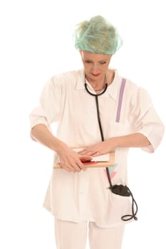 Nurse with notepad