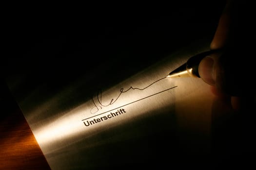 Pen with lettering signature