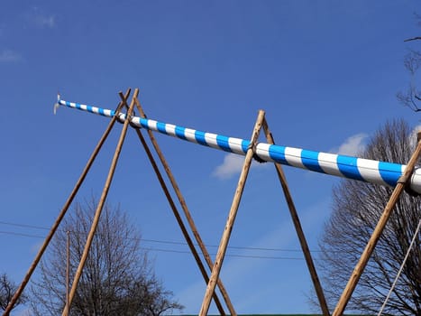 Erecting the maypole