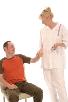 Nurse and patient