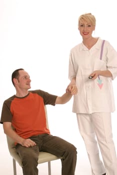 Patient with nurse