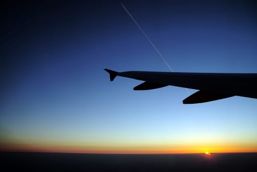 Sunrise - midnight blue sky