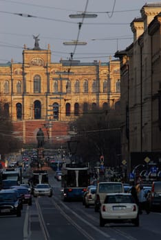 ... in the Maximiliansstrasse,view of the Maximilianeum
