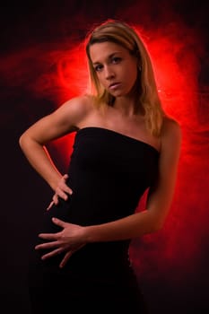 Beauty and red smoke I