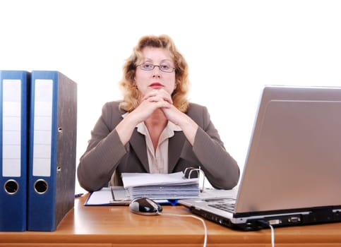 In the office
