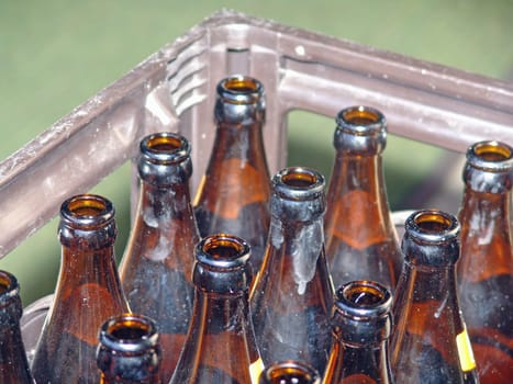 Empty beer bottles
