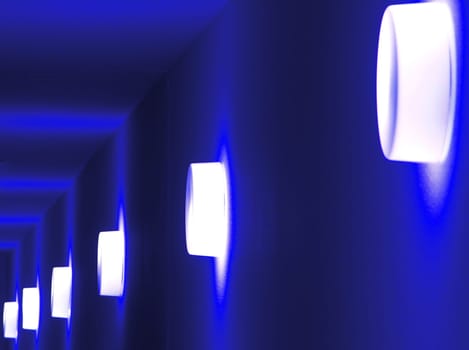 blue glow