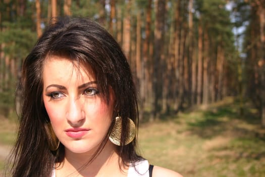 Young woman in the woods