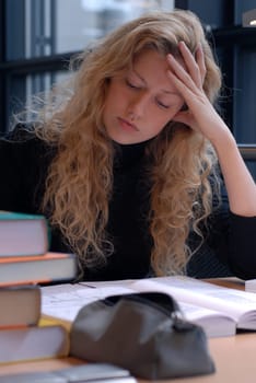 Young woman learns