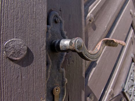 Old wooden door