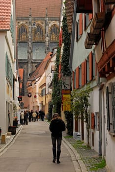 ... in the background the Ulm Minster...