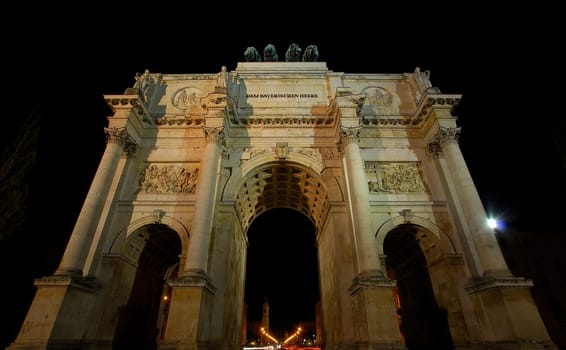 ... built by Friedrich von Gärtner on the model of the Arch of Constantine in Rome...