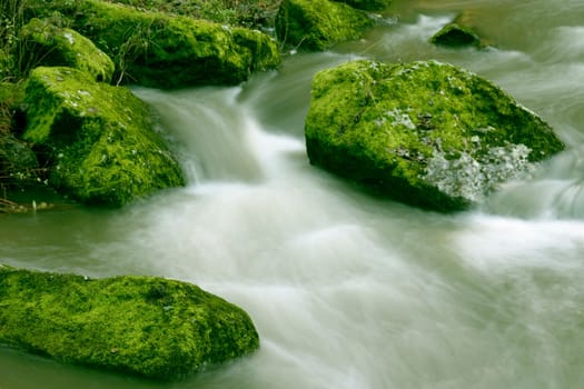 Rapids with rocks