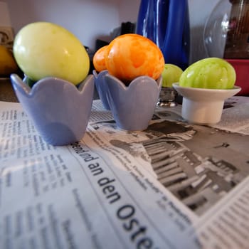 Egg dyeing