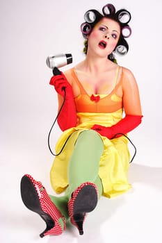 When blow-drying