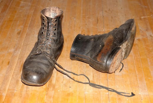 A pair of shoes from the Middle Ages seen in a museum in Bavaria :-)