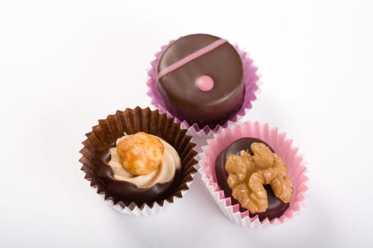 Three chocolates from above