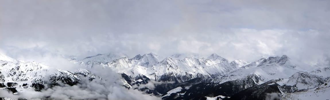 Alpine panorama winter