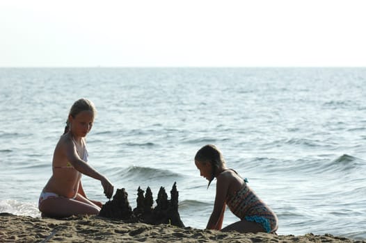 Children on the beach