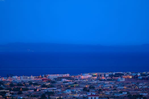Deep blue evening at the Red Sea