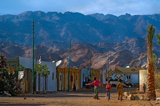Children's games in the Bedouin district