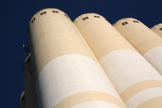 Grain silos of a mill