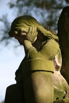Angel statue on a grave