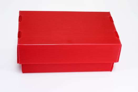 Red cardboard box