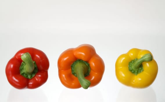 Peppers red,orange and yellow