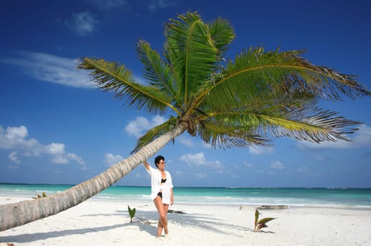 on the beach of Mexico