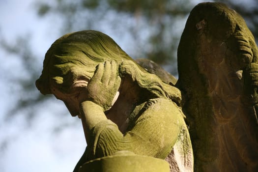 Angel statue on a grave