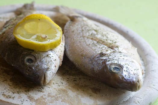 two fresh whole fish