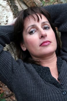 brunette woman over 40