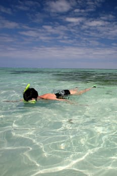 Woman snorkeling