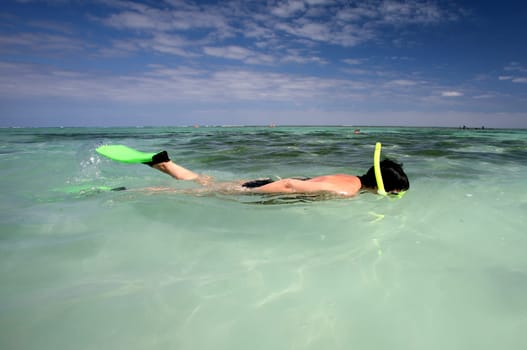 in the snorkeling paradise