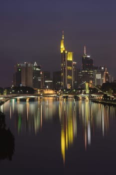 Skyline Frankfurt am Main at night
