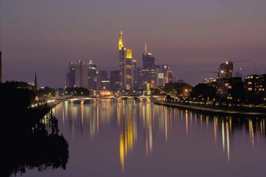 Skyline Frankfurt am Main at night