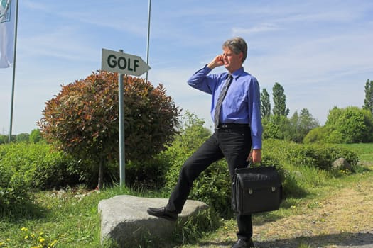 mobile businessman