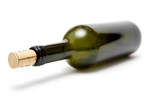 Green wine bottle