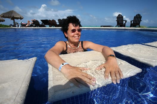 Woman in the pool