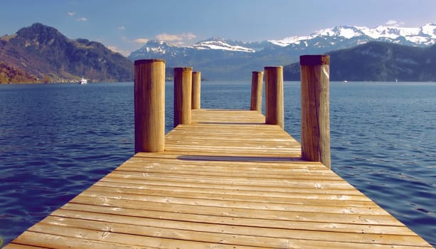 View from Weggis to Lake Lucerne